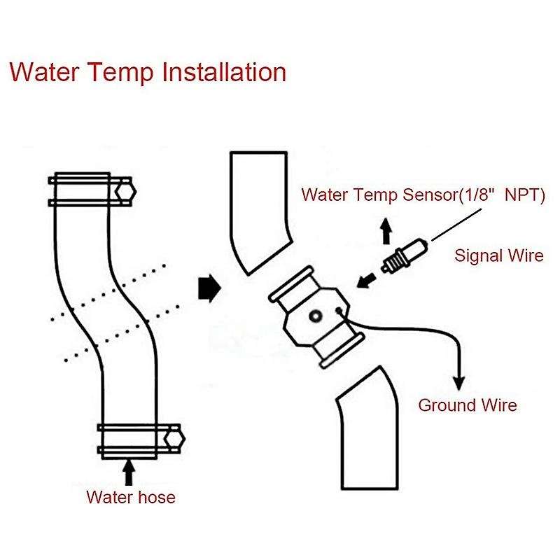 Car Aluminum Water Temp Temperature Joint Pipe Sensor Gauge Radiator Hose Adapter Clamps 26-40MM (32
