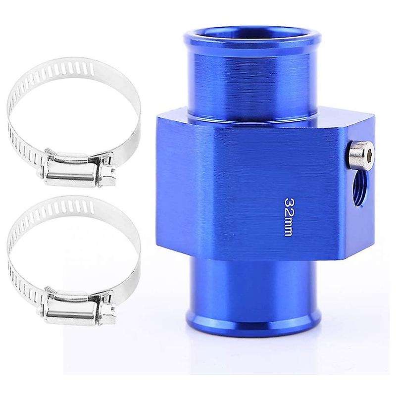 Car Aluminum Water Temp Temperature Joint Pipe Sensor Gauge Radiator Hose Adapter Clamps 26-40MM (32