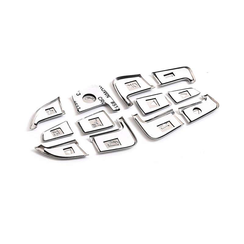 Car Aluminum Steering Wheel Button Trim Cover Decoration Stickers Accessories for V CLA Class 2015-2