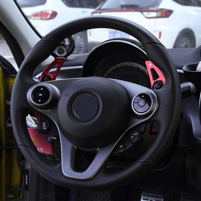 Car Aluminum Steering Wheel Shift Paddle Extension Trim for Smart 451 453 Fortwo 2009-2017 2015-2017