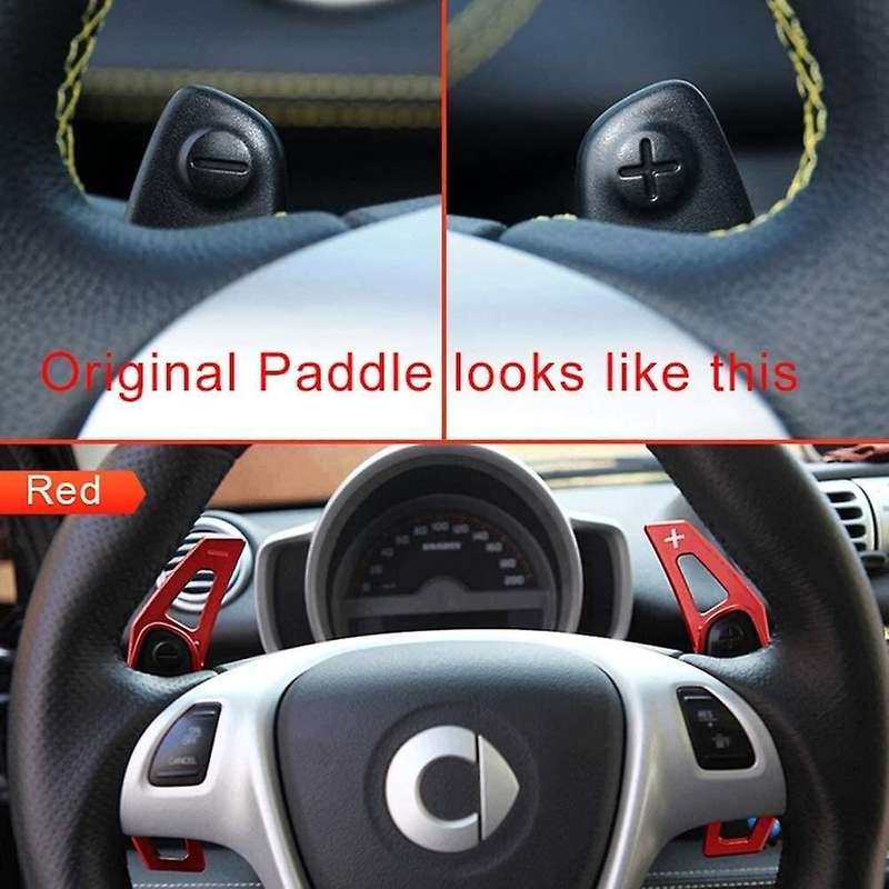 Car Aluminum Steering Wheel Shift Paddle Extension Trim for Smart 451 453 Fortwo 2009-2017 2015-2017