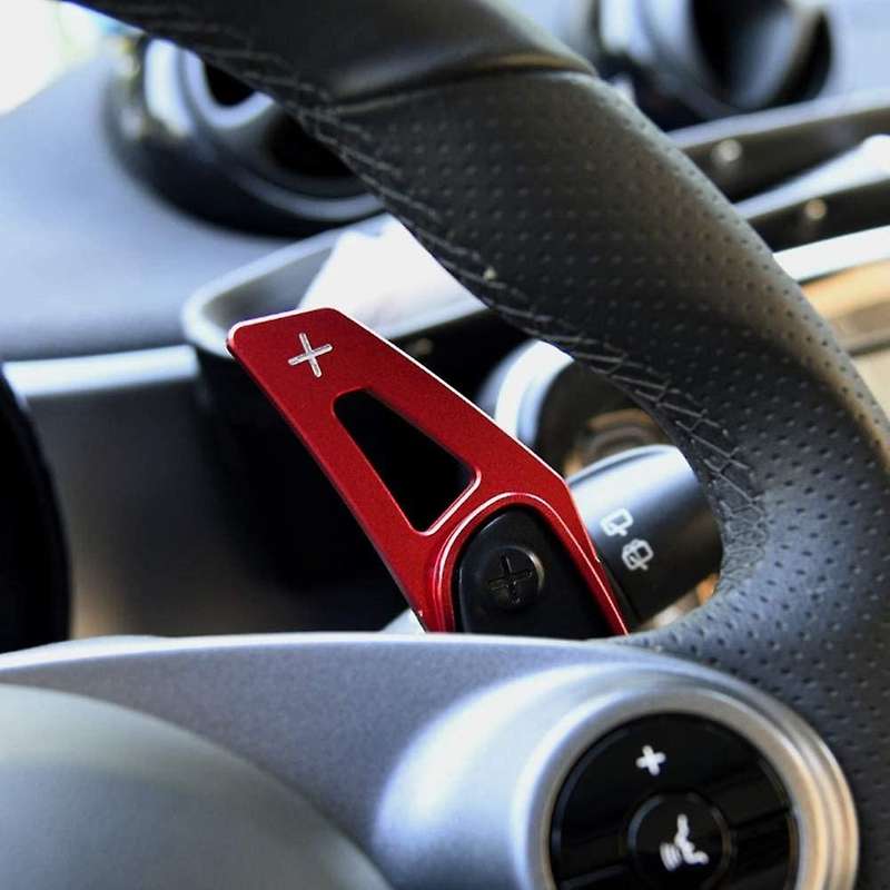 Car Aluminum Steering Wheel Shift Paddle Extension Trim for Smart 451 453 Fortwo 2009-2017 2015-2017