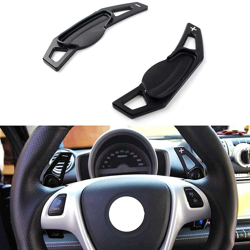 Car Aluminum Steering Wheel Shift Paddle Extension Trim for Smart 451 453 Fortwo 2009-2017 2015-2017