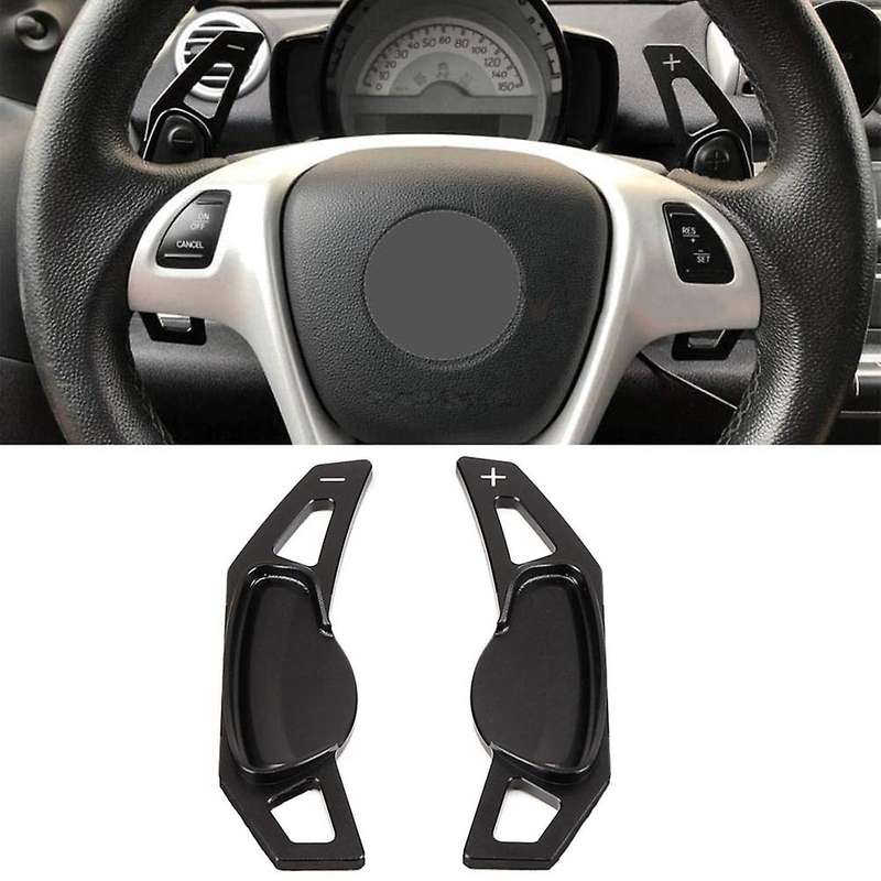 Car Aluminum Steering Wheel Shift Paddle Extension Trim for Smart 451 453 Fortwo 2009-2017 2015-2017