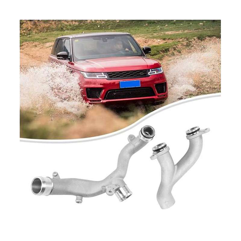 Car Aluminum Thermostat Water Outlet Tube Hose Upper Lr090630 Lower Lr092992 for 4 Range Sport Vela