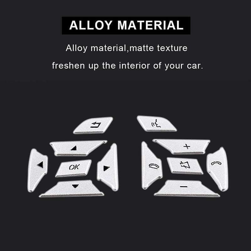 Car Aluminum Steering Wheel Button Trim Cover Decoration Stickers for C E G ML GLA CLA SL Class
