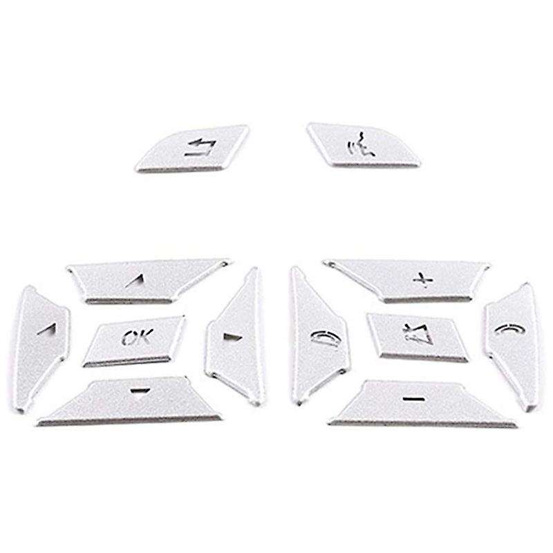 Car Aluminum Steering Wheel Button Trim Cover Decoration Stickers for C E G ML GLA CLA SL Class