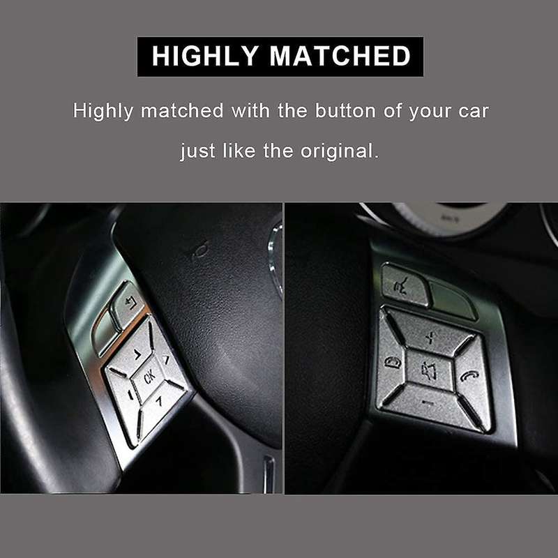 Car Aluminum Steering Wheel Button Trim Cover Decoration Stickers for C E G ML GLA CLA SL Class
