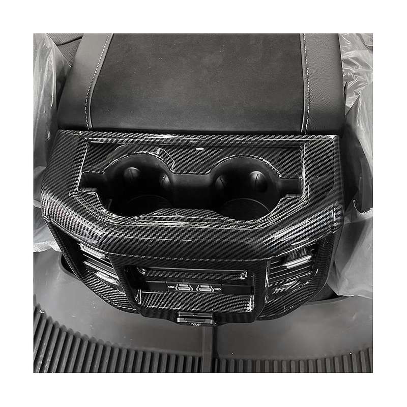 Car Armrest Box Cup Holder Trim Frame for Ram 1500 2023- Rear Water Cup Panel Cover Interior Decorat