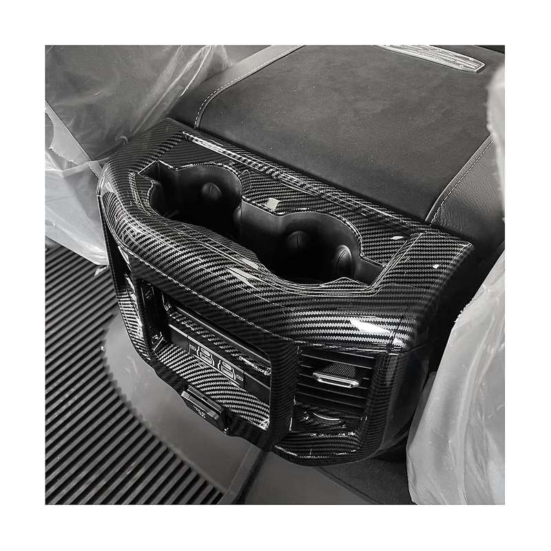 Car Armrest Box Cup Holder Trim Frame for Ram 1500 2023- Rear Water Cup Panel Cover Interior Decorat