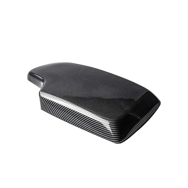 Car Armrest Cover Lid Storage Box Sticker Carbon Color Abs Decal Trim Fits