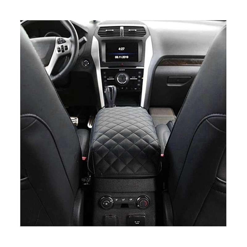 Car Armrest Pad Cover for Explorer 2011-2019 Pu Leather Center Console Box Lid Cushion Mat Waterpro