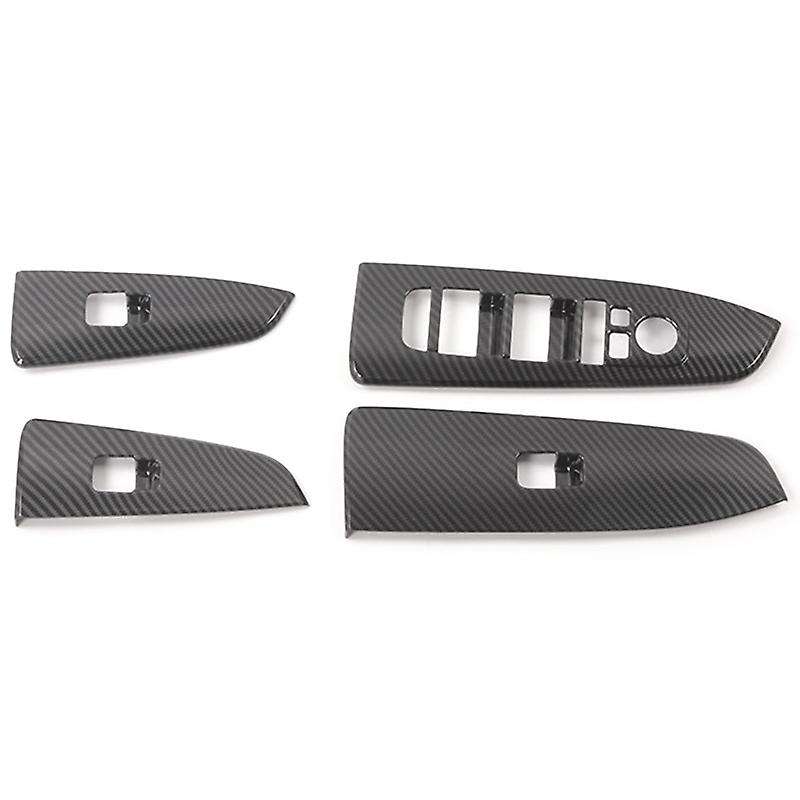 Car Armrest Window Glass Lift Button Decoration Panel Cover Trim for Forte Cerato 2019 2020 Carbon F