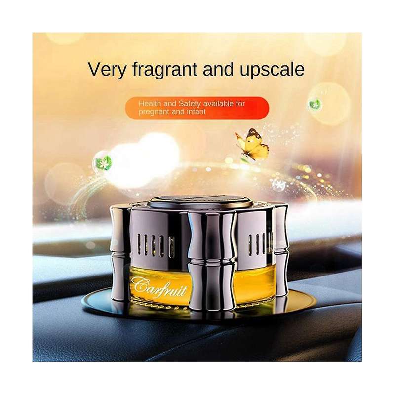 Car Aromatherapy Solar Automatic Rotation Air Freshener Lasting Fragrance Car Deodorant Car Interior