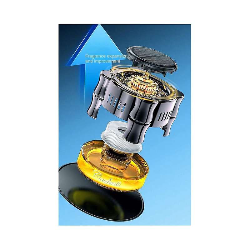 Car Aromatherapy Solar Automatic Rotation Air Freshener Lasting Fragrance Car Deodorant Car Interior