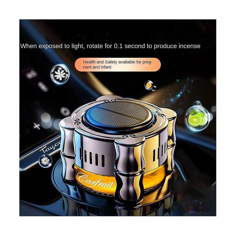 Car Aromatherapy Solar Automatic Rotation Air Freshener Lasting Fragrance Car Deodorant Car Interior