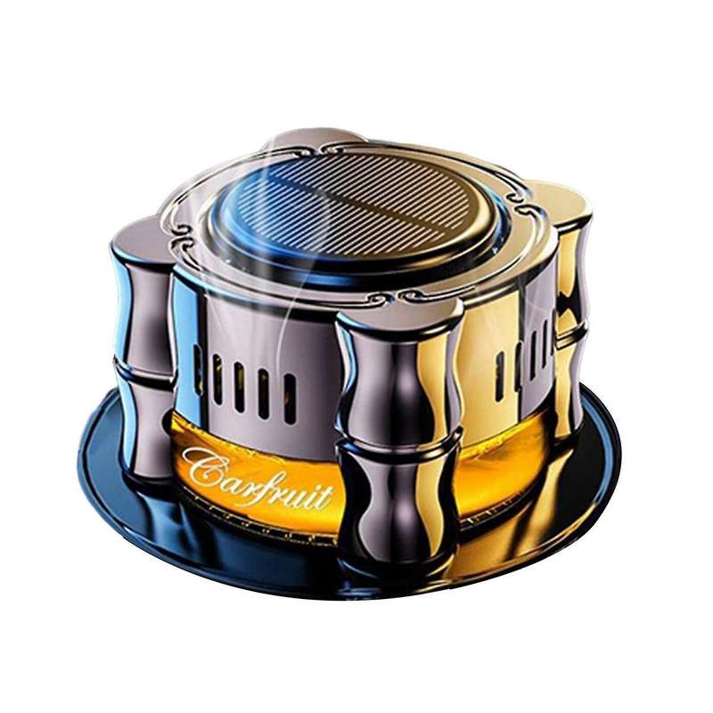 Car Aromatherapy Solar Automatic Rotation Air Freshener Lasting Fragrance Car Deodorant Car Interior