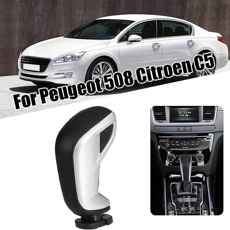 Car AT Automatic Gear Shift Knob Leather Shifter Lever for 508 C5