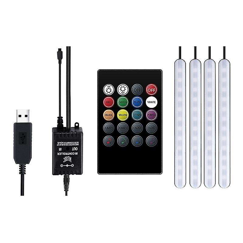Car Atmosphere Light Foot Light Remote Control Interior Decorative Ambient LED Lamp Strip(USB)
