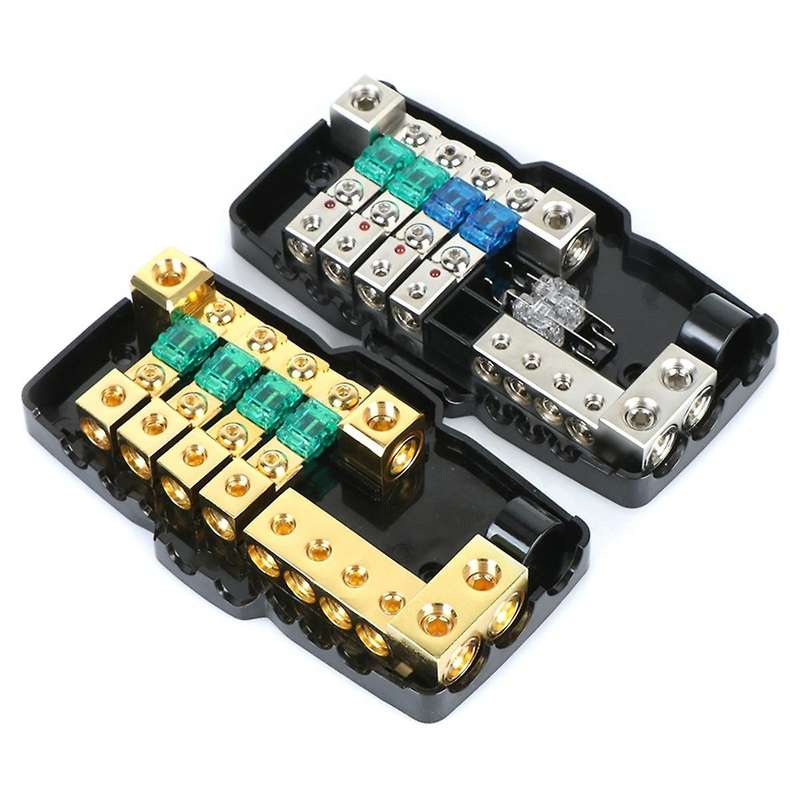 Car Audio Multi-function Fuse Box with Led Light Fuse Holder Suitable for Car Rv Camping Car Power S