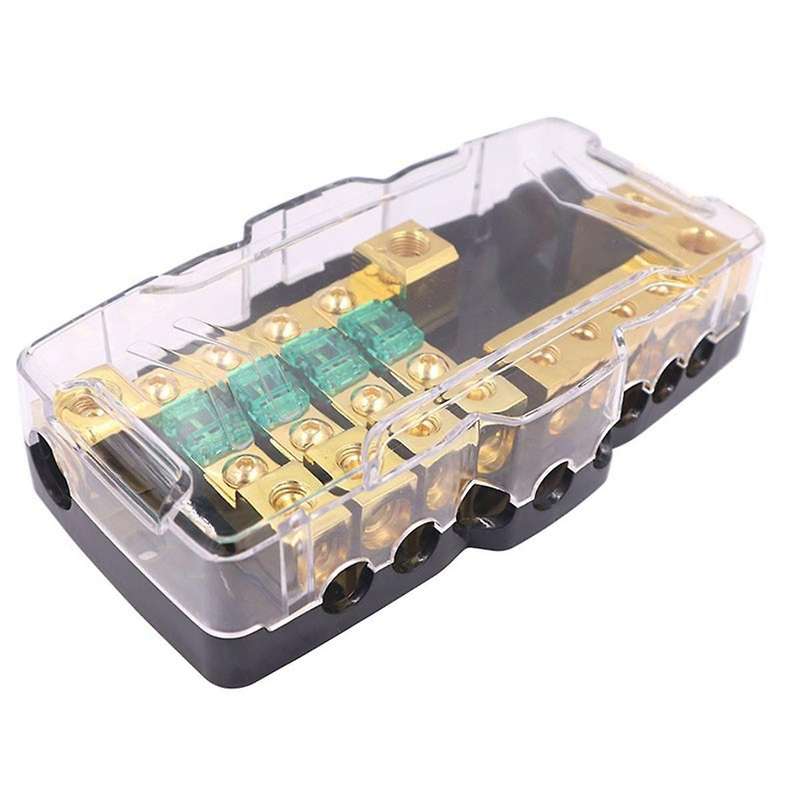 Car Audio Multi-function Fuse Box with Led Light Fuse Holder Suitable for Car Rv Camping Car Power S