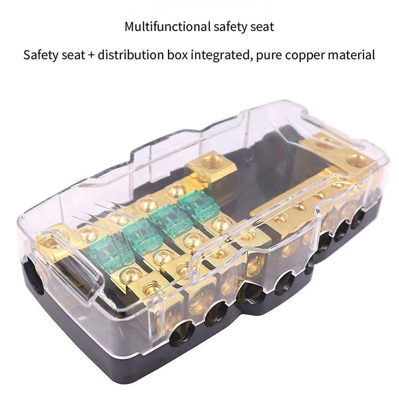 Car Audio Multi-function Fuse Box with Led Light Fuse Holder Suitable for Car Rv Camping Car Power S