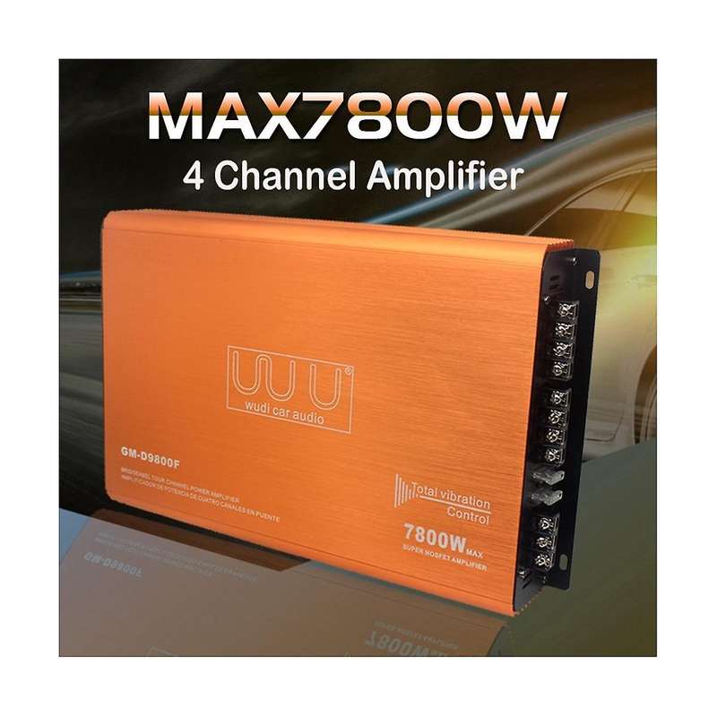Car Audio Power Amplifier 12V 7800W 4 Channel Stereo Audio Adjustable Front and Rear Sound Field Ca