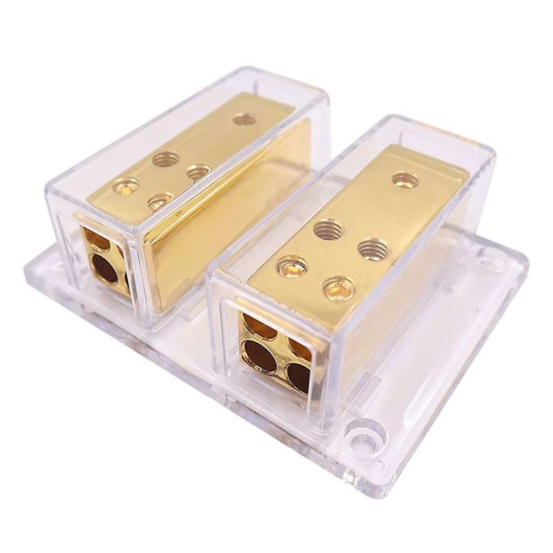 Car Audio Amplifier Power Distribution Block 2 in 8 Out Way Power Ground Distributo Blocks Car Ampli