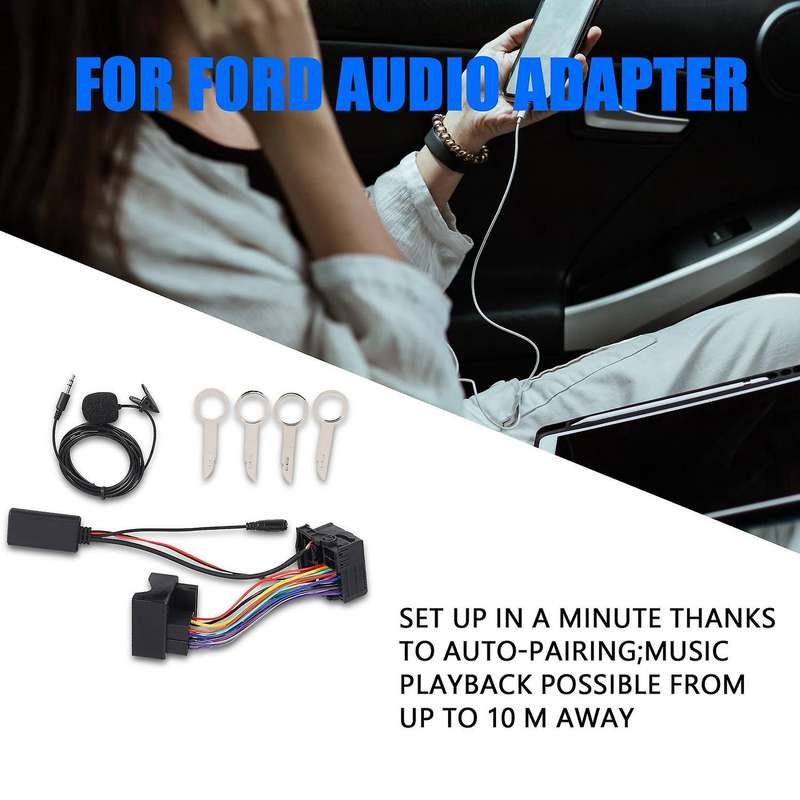 Car Audio Bluetooth Cable Adapter for Ford Fiesta Focus Mondeo Kuga Sony 6000CD Radio Musik Stream