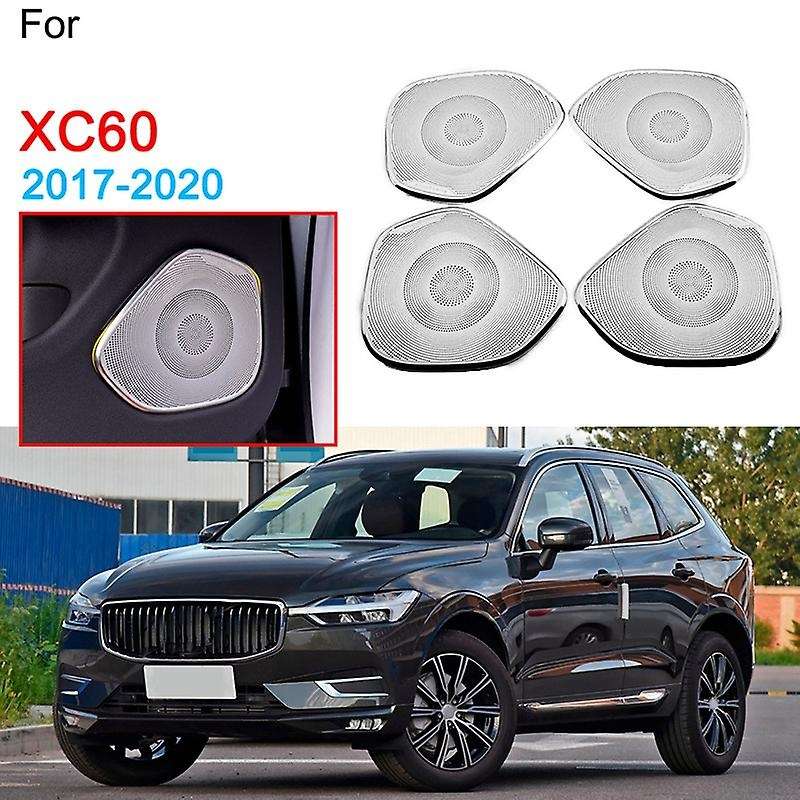 Car Audio Speaker Tweeters Cover Trim Sticker for XC60 2017-2020 Car Interior Accessories Stainless