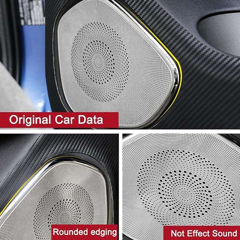Car Audio Speaker Tweeters Cover Trim Sticker for XC60 2017-2020 Car Interior Accessories Stainless