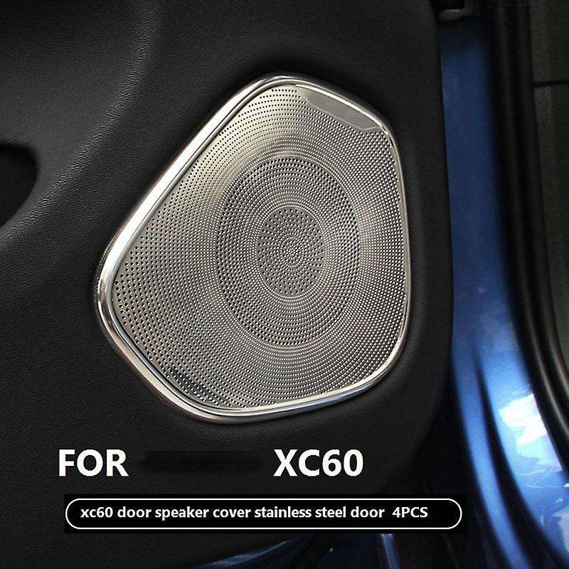 Car Audio Speaker Tweeters Cover Trim Sticker for XC60 2017-2020 Car Interior Accessories Stainless