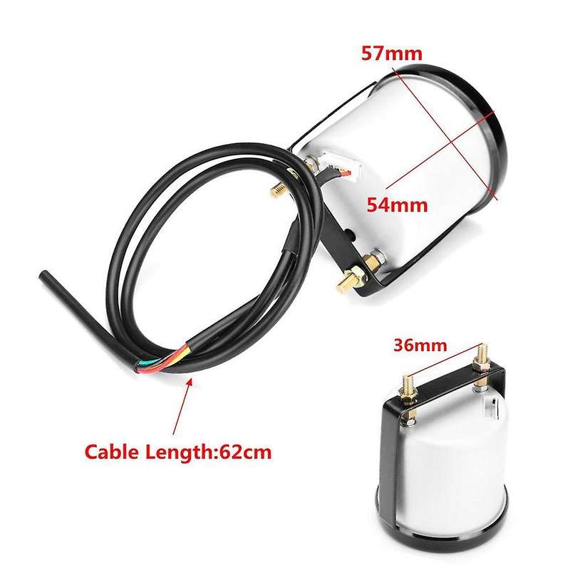 Car Auto 12V 52mm/2inch 7 Colors Universal Car Auto Tachometer Gauge Meter LED with Sensor