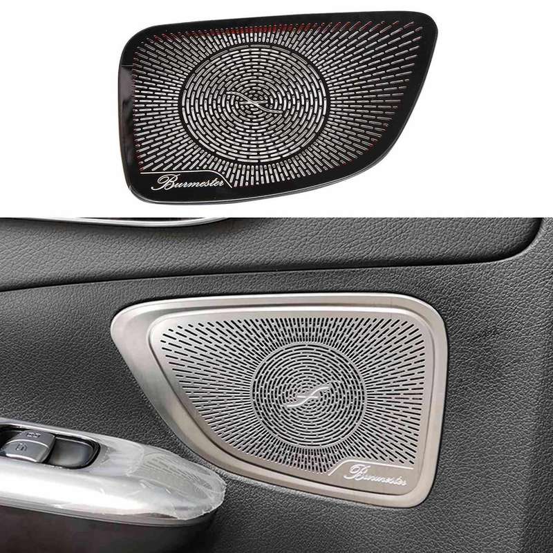 Car Audio Speaker Cover Door Speaker Cover Horn Trim Accessories for C-Class W206 C260 2022 Black