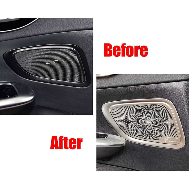 Car Audio Speaker Cover Door Speaker Cover Horn Trim Accessories for C-Class W206 C260 2022 Black