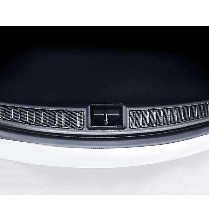 Car Auto Accessories Rear Boot Trunk Inner Bumper Protector Guard Sill Plate Cover for Model S Black