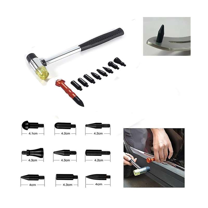 Car Auto Car Dent Removal- Damage Repair Puller- Arc Crowbar Tools Hook Rods Kit Dent Repair Tools