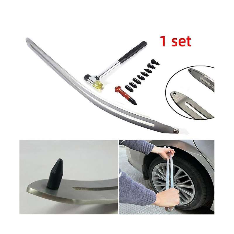 Car Auto Car Dent Removal- Damage Repair Puller- Arc Crowbar Tools Hook Rods Kit Dent Repair Tools
