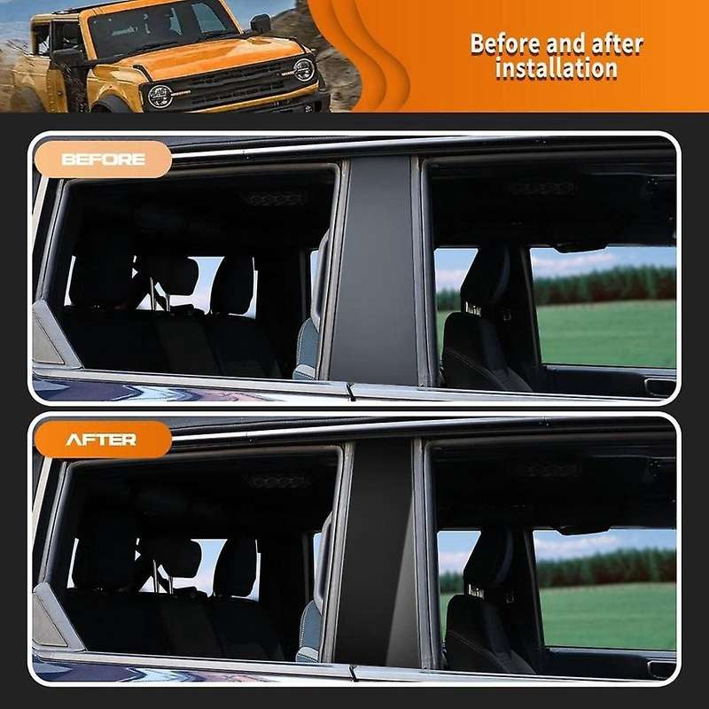 Car B Pillar Posts Door Window Trim Moldings Anti Scratch Stickers for 2021 2022 2023 4 Door Accesso