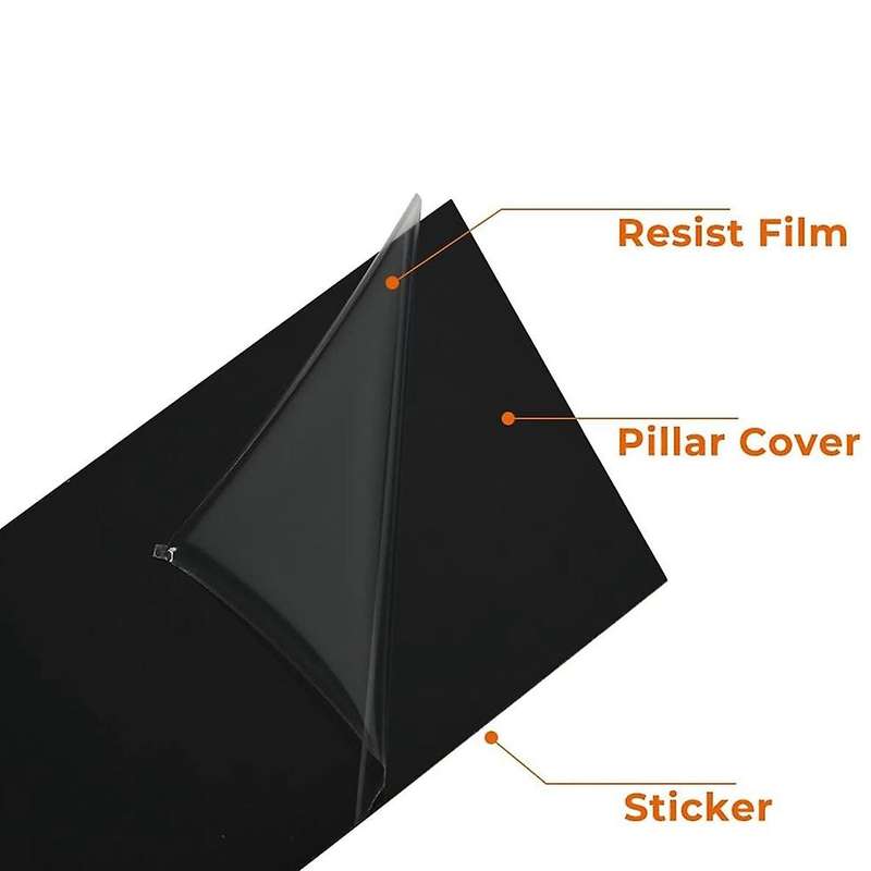 Car B Pillar Posts Door Window Trim Moldings Anti Scratch Stickers for 2021 2022 2023 4 Door Accesso