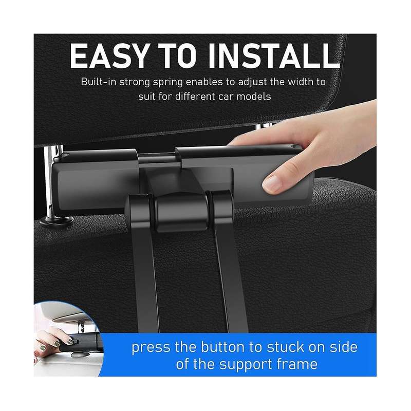 Car Back Seat Headrest Phone Holder Stretchable Tablet Holder Rear Pillow Adjustment Bracket for Wa