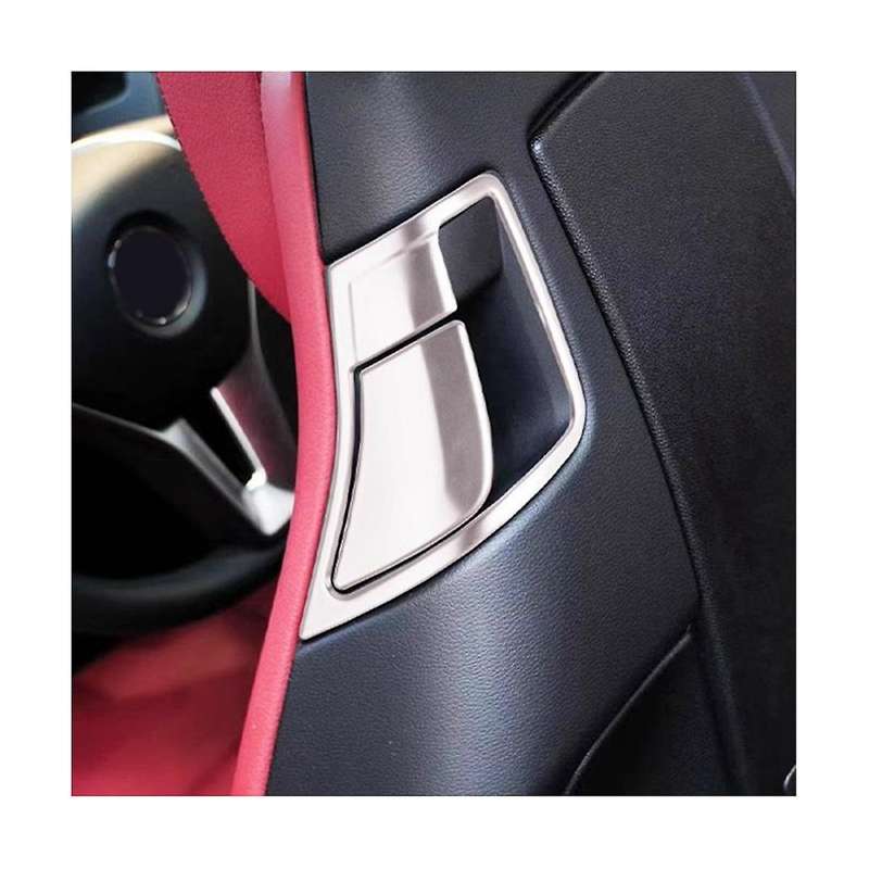 Car Backrest Lock Switch Cover Trim for E Coupe Class E200 E260 2009-2014 (Carbon )