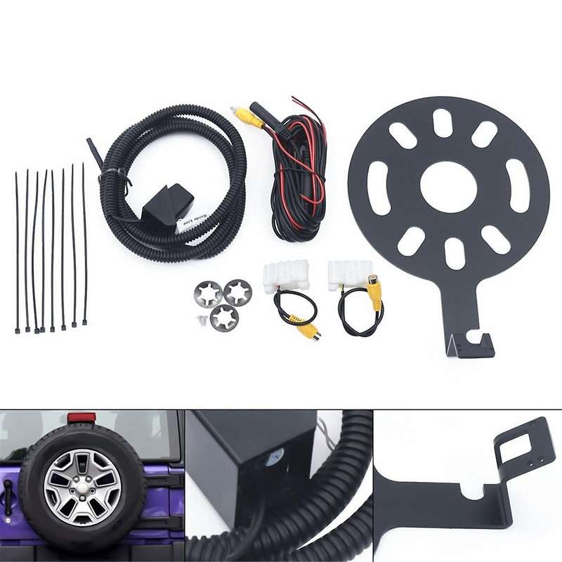 Car Backup Camera Rear View Camera for JK 2007-2017 Spare Tire Mount Camera Adjustable Bracket, Remo