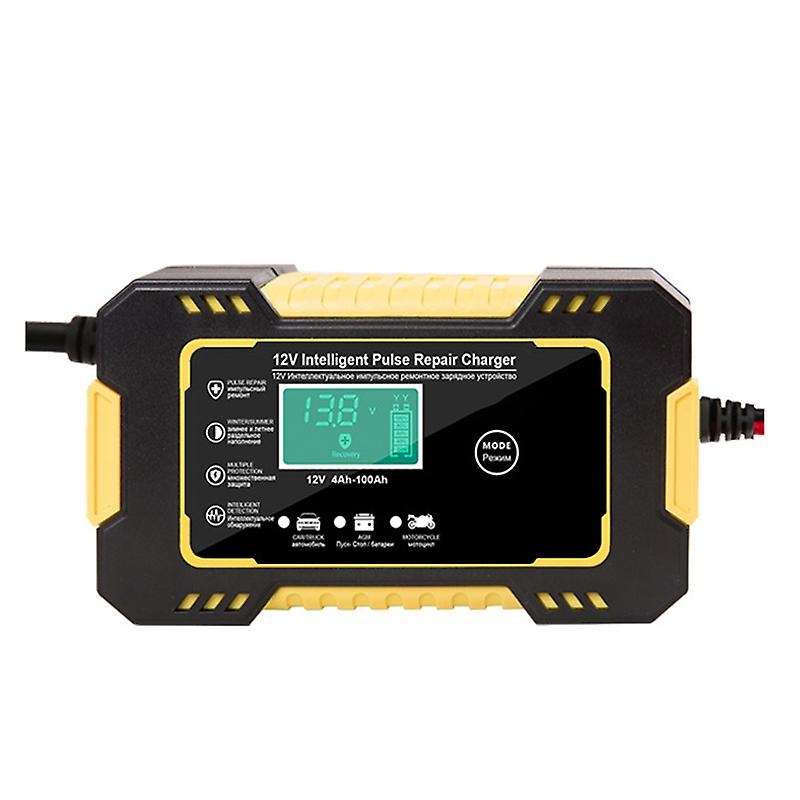 Car Battery Charger 12/24V 6A Pulse Repair LCD Battery Charger for Car Motorcycle Lead Acid Battery
