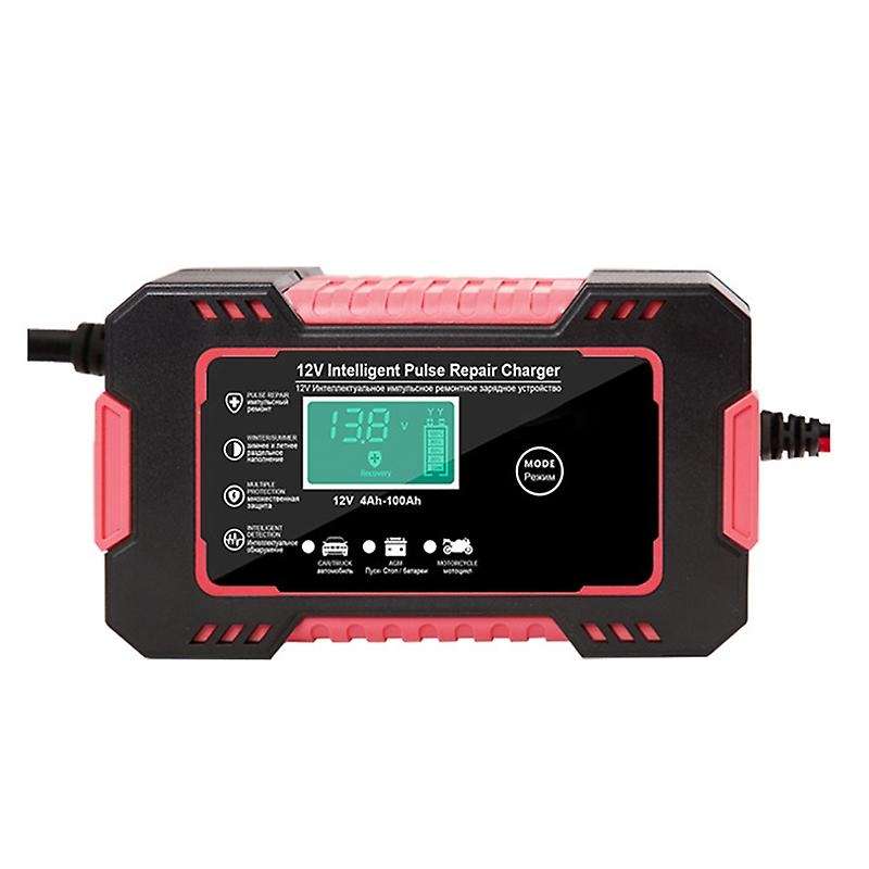 Car Battery Charger 12/24V 6A Pulse Repair LCD Battery Charger for Car Motorcycle Lead Acid Battery