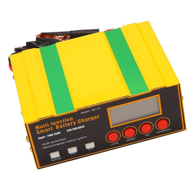 Car Battery Charger 12a 12v/24v Automatic Smart Charger for Lithium Batteries /lead-acid Batteries