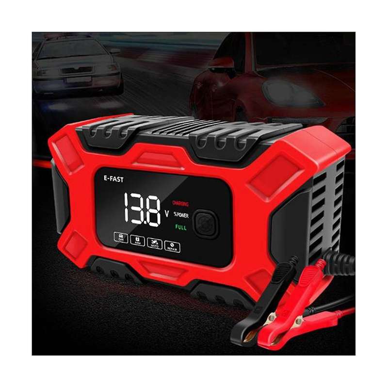 Car Battery Charger Lead-acid 12v Charger Lcd Display Car Charger Motorcycle Charger Full Self-stop