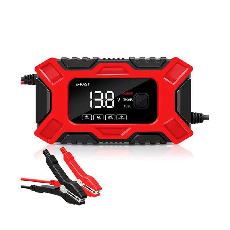 Car Battery Charger Lead-acid 12v Charger Lcd Display Car Charger Motorcycle Charger Full Self-stop