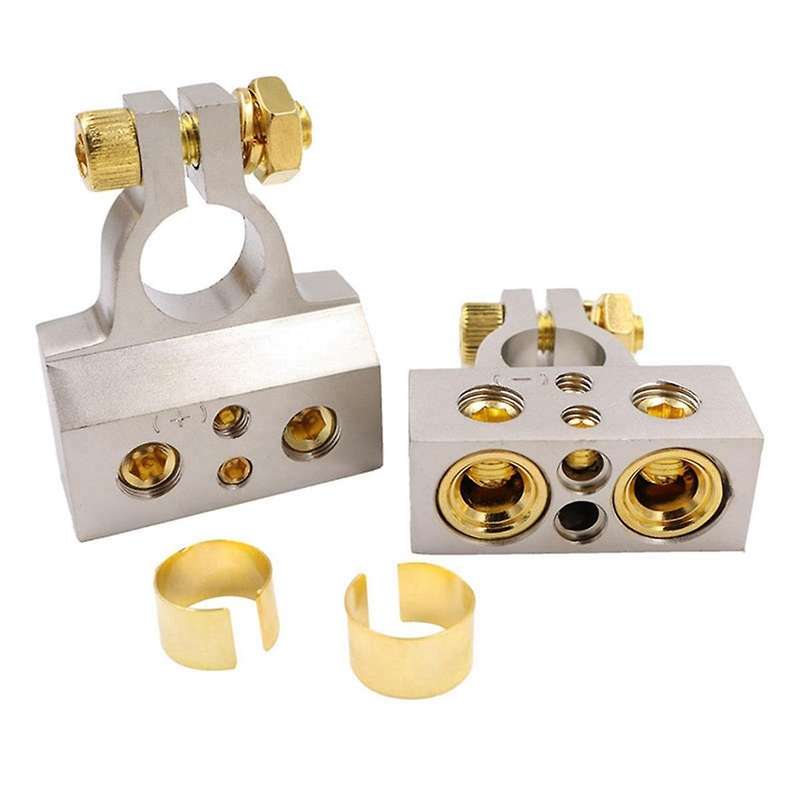 Car Battery Terminal Connectors with Covers Shims Modified Battery Joint Positive Negative Power Ada