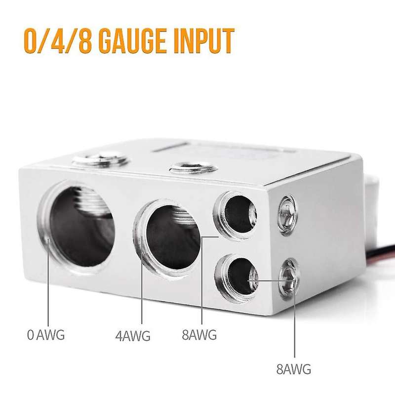 Car Battery Terminal Connectors with Voltmeter - 0/4/8 AWG Battery Post Clamp Shims for Car Marine B
